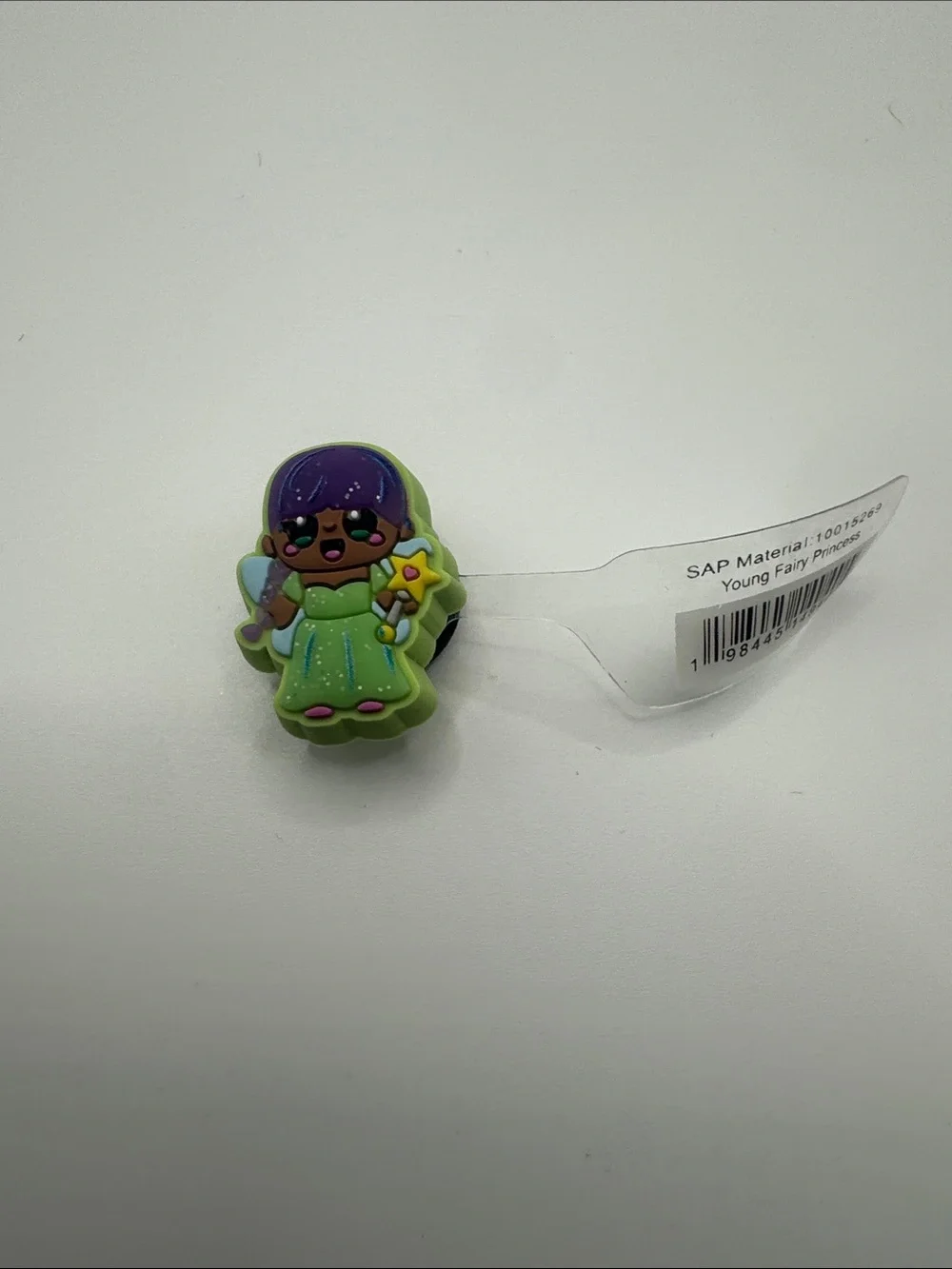 NWT CROCS Young Fairy Princess Jibbitz Green and Purple Kids Shoe Charm